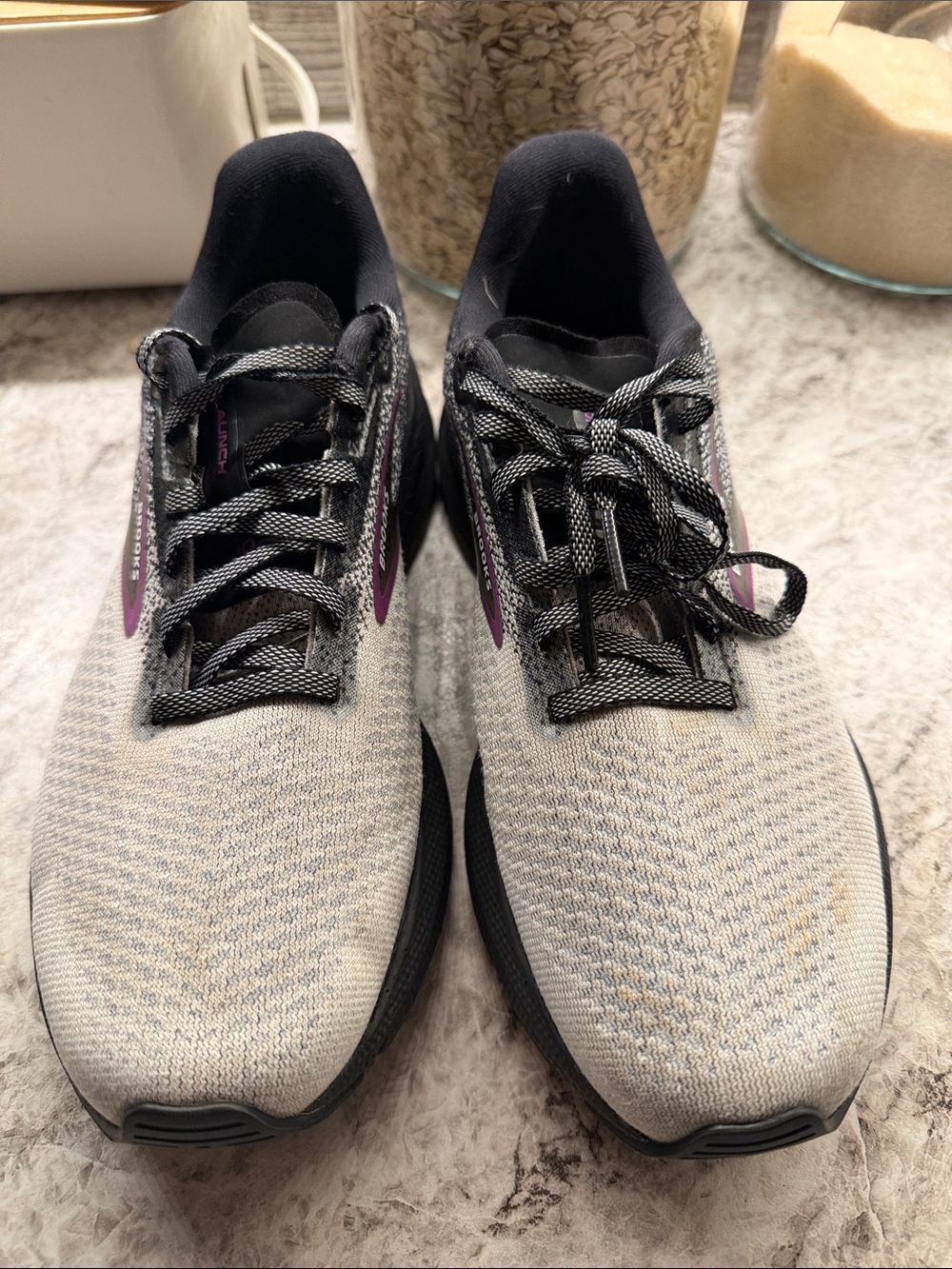 Brooks Launch 10 Women's Gray and Purple Running Sneakers